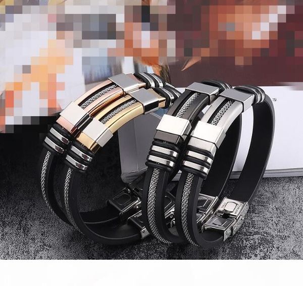 designer jewelry mens bracelets stainless steel jewelry silicone black bracelet simple rubber charm pulsera hombre new fashion
designer jewelry mens bracelets stainless steel jewelry silicone black bracelet simple rubber charm pulsera hombre new fashion