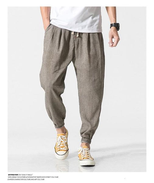 cotton linen casual harem pants men joggers man summer trousers male chinese style baggy pants 2020 harajuku clothe, Black
cotton linen casual harem pants men joggers man summer trousers male chinese style baggy pants 2020 harajuku clothe, Black