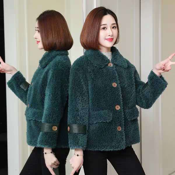 women's fur & faux 2021 autumn winter natuarl wool coat women real sheep shearing single breasted jacket fashion lamb overcoat a179, Black
women's fur & faux 2021 autumn winter natuarl wool coat women real sheep shearing single breasted jacket fashion lamb overcoat a179, Black