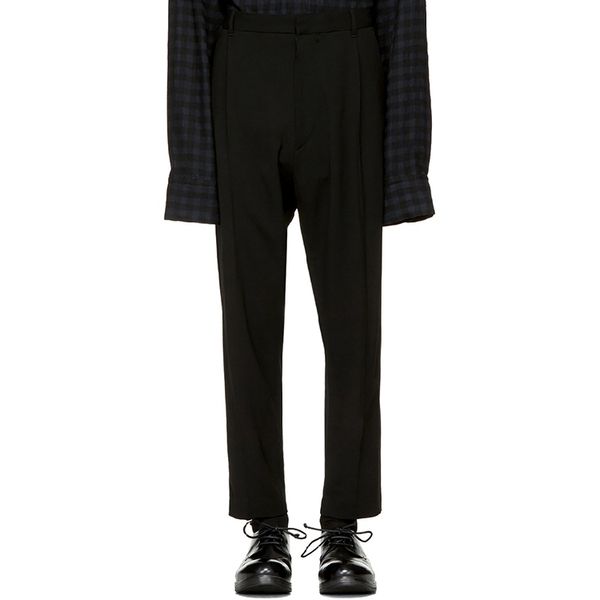 men's casual pants slim fit and small feet classic, Black
men's casual pants slim fit and small feet classic, Black