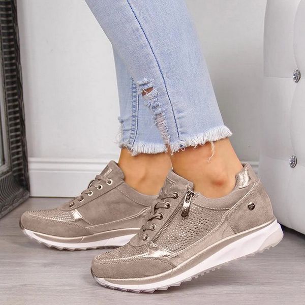 women sneakers ladies elastic thicken heel running shoes zipper leather platform trainers tenis feminino 2020 zapatos de mujer, Black
women sneakers ladies elastic thicken heel running shoes zipper leather platform trainers tenis feminino 2020 zapatos de mujer, Black