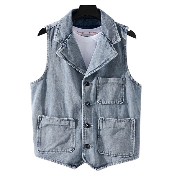 men's vests ly designer fashion men vest light gray blue casual denim suit waistcoat british style sleevesless jackets hombre, Black;white
men's vests ly designer fashion men vest light gray blue casual denim suit waistcoat british style sleevesless jackets hombre, Black;white