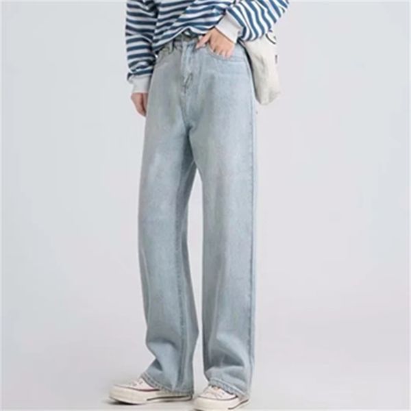 denim wide leg pants women's high waisted loose casual new fall 2020 high show thin floor long straight pants, Blue
denim wide leg pants women's high waisted loose casual new fall 2020 high show thin floor long straight pants, Blue