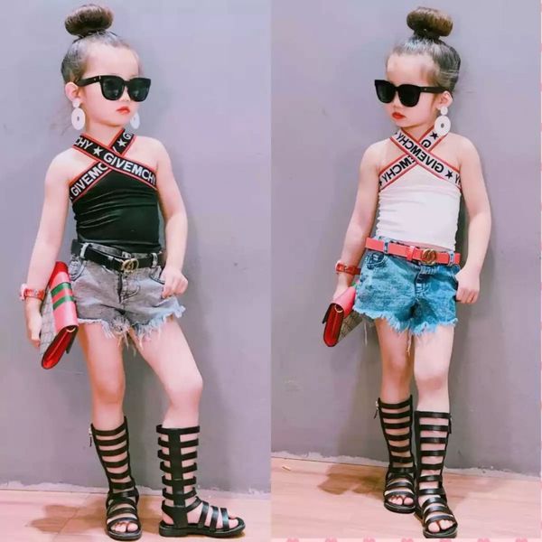 design clothing new girl letter cross sling clothing children's vest elastic sling children's base shirt fashion brand style, Blue
design clothing new girl letter cross sling clothing children's vest elastic sling children's base shirt fashion brand style, Blue