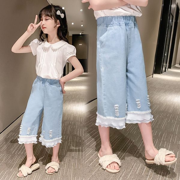 mq7mr women's wear autumn children's casual denim medium and large children's girl autumn style all-match high waist wide leg, Blue
mq7mr women's wear autumn children's casual denim medium and large children's girl autumn style all-match high waist wide leg, Blue