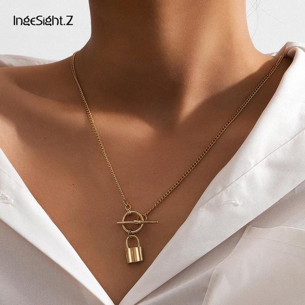 ingesight.z punk padlock pendant necklace simple minimalist gold color lock lasso long necklaces for women jewelry, Silver
ingesight.z punk padlock pendant necklace simple minimalist gold color lock lasso long necklaces for women jewelry, Silver
