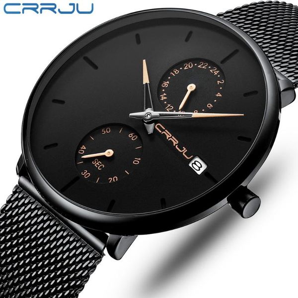 fashion mens watches crrju stylish simple waterproof quartz watch with 24 hour display relogio masculino, Slivery;brown
fashion mens watches crrju stylish simple waterproof quartz watch with 24 hour display relogio masculino, Slivery;brown