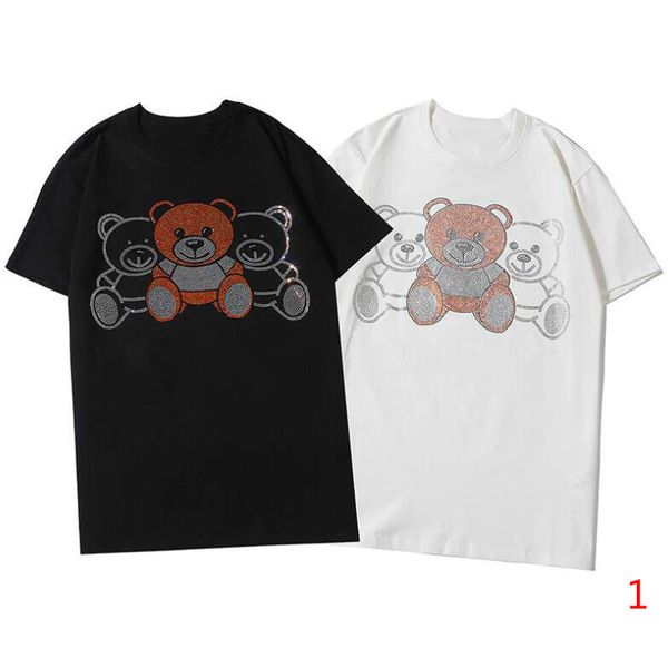20ss summer mens t-shirts with letters fashion italy tee shirts casual men women with bears size s-2xl option, White;black
20ss summer mens t-shirts with letters fashion italy tee shirts casual men women with bears size s-2xl option, White;black