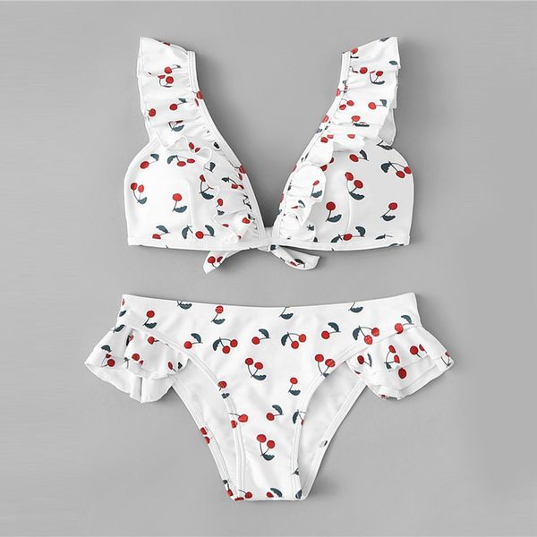 summer bikinis swimdress set cherry polka dot print ruffle with low rise bottoms swimwear women plunge neck cute swimsuit, White;black
summer bikinis swimdress set cherry polka dot print ruffle with low rise bottoms swimwear women plunge neck cute swimsuit, White;black