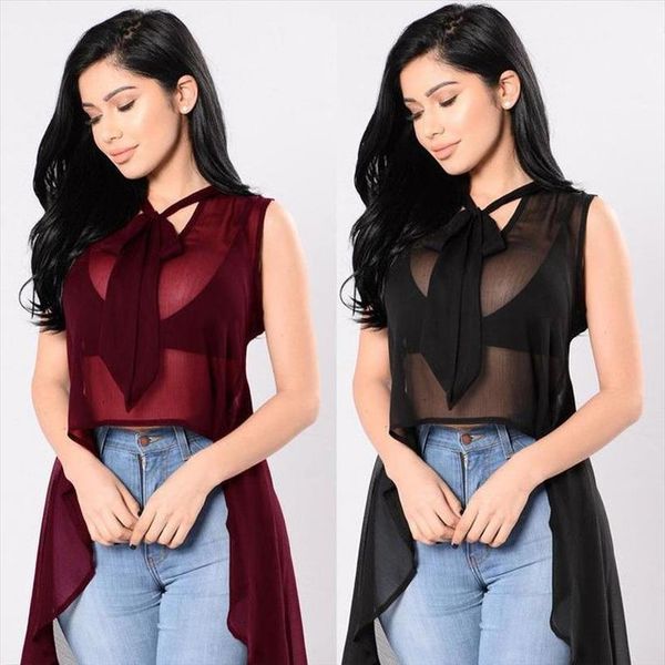womens clothing womens polyester transparent fluoroscopy sleeveless loose blouse casual shirt summer drop shipping, White
womens clothing womens polyester transparent fluoroscopy sleeveless loose blouse casual shirt summer drop shipping, White