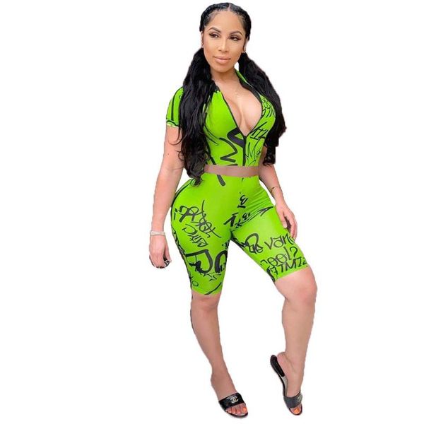 women jumpsuit and rompers 2020 black letter printed summer playsuit zip up short sleeve bodycon spandex jumpsuits short, White
women jumpsuit and rompers 2020 black letter printed summer playsuit zip up short sleeve bodycon spandex jumpsuits short, White