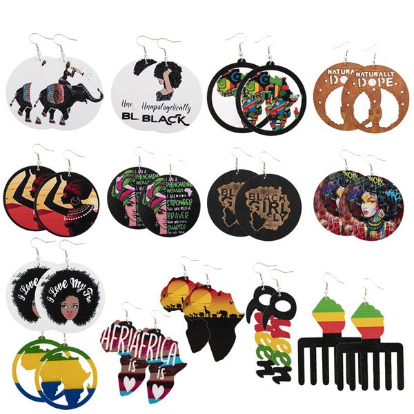 women african round printing wooden earrings exaggerated earring punk dangle earring bohemia wood earrings ladies jewelry gifts, Silver
women african round printing wooden earrings exaggerated earring punk dangle earring bohemia wood earrings ladies jewelry gifts, Silver