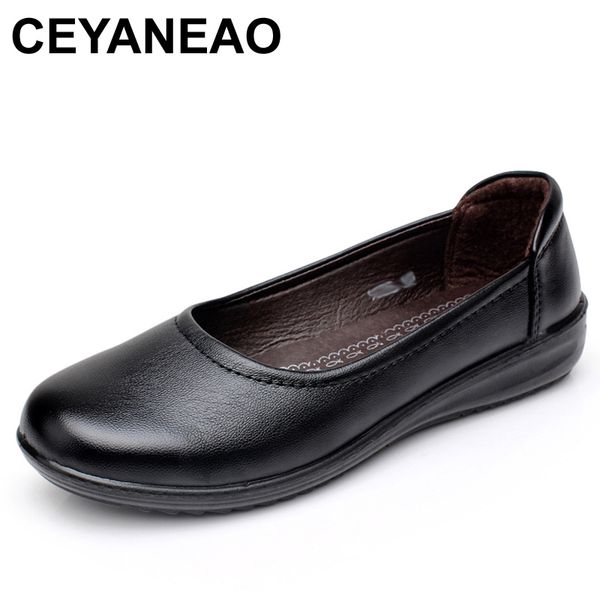ceyaneao 2020 мамины обувь комфорт женщина черный для работы lady non-slip flat женские кожаные ботинки мягкие и легкие размер e1556, Black
ceyaneao 2020 мамины обувь комфорт женщина черный для работы lady non-slip flat женские кожаные ботинки мягкие и легкие размер e1556, Black