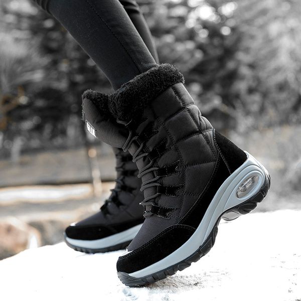 new winter women boots keep warm mid-calf snow boots women lace-up comfortable chaussures femme botas, Black
new winter women boots keep warm mid-calf snow boots women lace-up comfortable chaussures femme botas, Black