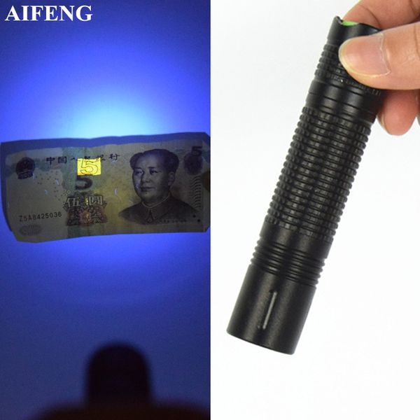 Aifeng Led Uv Torches Battery Operated Uv 365nm Black Light Mini Flashlights For Checker Cash Detection