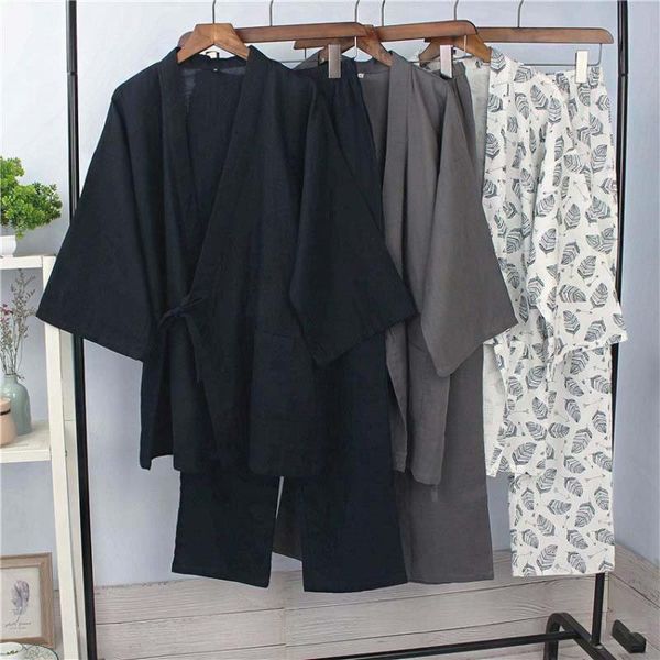 men's sleepwear cotton japanese fori men kimono haori pajamas nightgown summer +pants clothing set breathable yukata jinbei, Black;brown
men's sleepwear cotton japanese fori men kimono haori pajamas nightgown summer +pants clothing set breathable yukata jinbei, Black;brown
