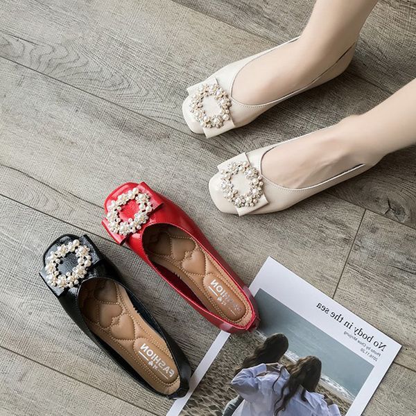 round toe shallow mouth korean shoes female footwear crystal casual sneaker women's moccasins soft pearl decorateion 2020 boat, Black
round toe shallow mouth korean shoes female footwear crystal casual sneaker women's moccasins soft pearl decorateion 2020 boat, Black