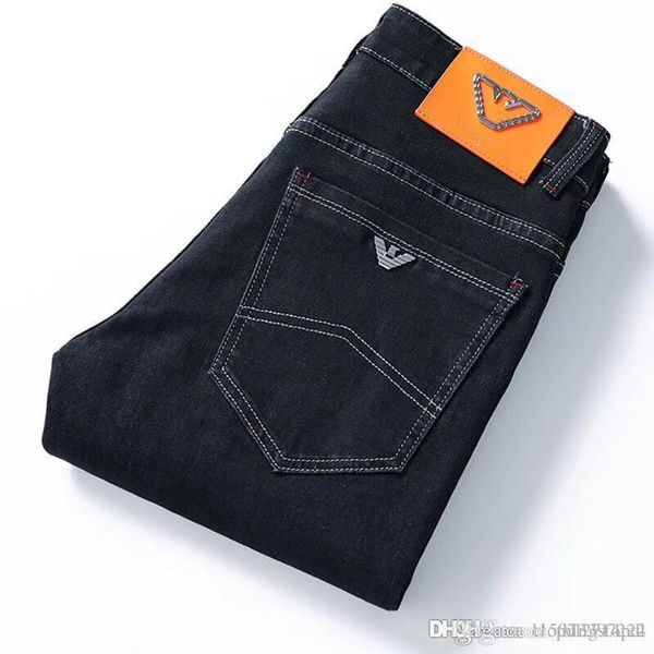 men's jeans in autumn and winter straight cylinder business elastic leisure european and american foreign trade fashion trend men, Blue
men's jeans in autumn and winter straight cylinder business elastic leisure european and american foreign trade fashion trend men, Blue
