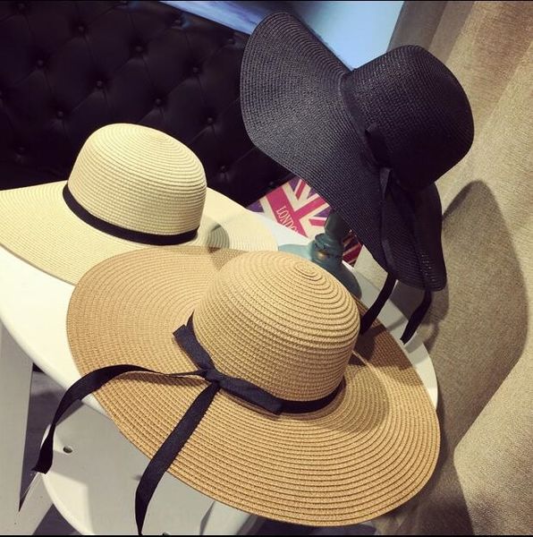 2020 women's new beach sunshade foldable beach travel straw korean style sun straw hat large hat, Blue;gray
2020 women's new beach sunshade foldable beach travel straw korean style sun straw hat large hat, Blue;gray