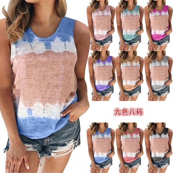 2020 new casual round neck printed women's clothing 2020 new casual round neck printed women's clothing vest vest vest, Camo