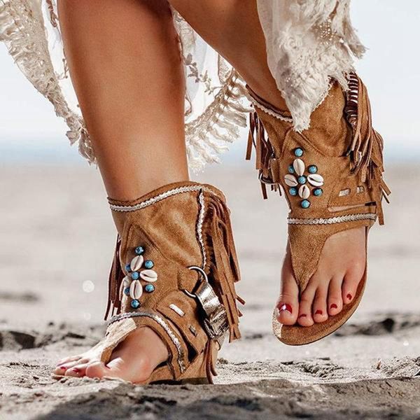 women's retro sandals gladiator clip toe women's ladies vintage boots casual tassel rome summer beach woman shoes female, Black
women's retro sandals gladiator clip toe women's ladies vintage boots casual tassel rome summer beach woman shoes female, Black