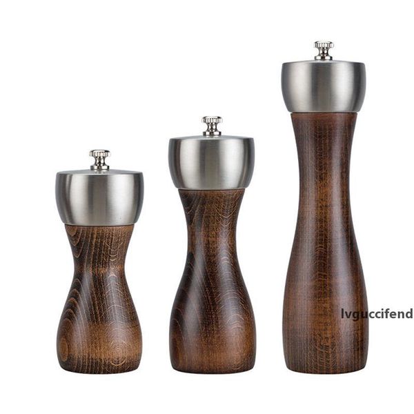 wooden salt and mills with strong adjustable 304 stainless steel spice grinder pepper shaker for kitchen t200507
wooden salt and mills with strong adjustable 304 stainless steel spice grinder pepper shaker for kitchen t200507