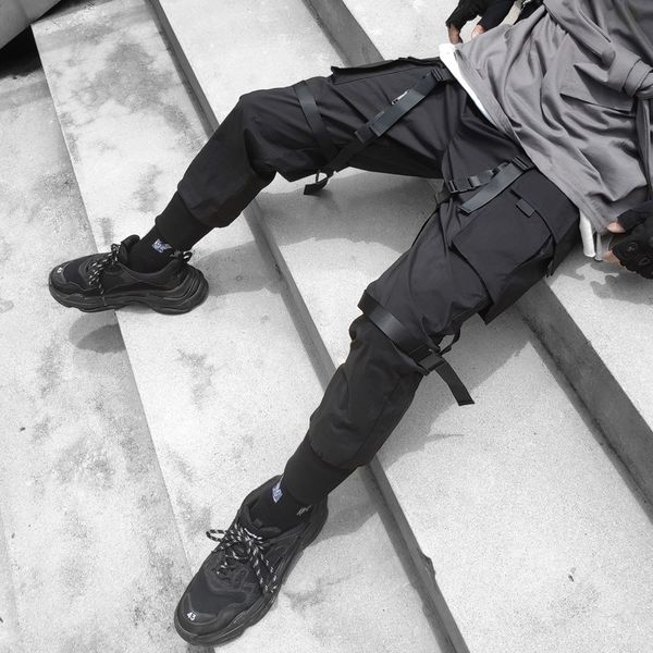 sportswear autumn and winter dark fashion brand three-dimensional pocket ribbon paratroopers pants function overalls mens fashion brand orig, Black
sportswear autumn and winter dark fashion brand three-dimensional pocket ribbon paratroopers pants function overalls mens fashion brand orig, Black