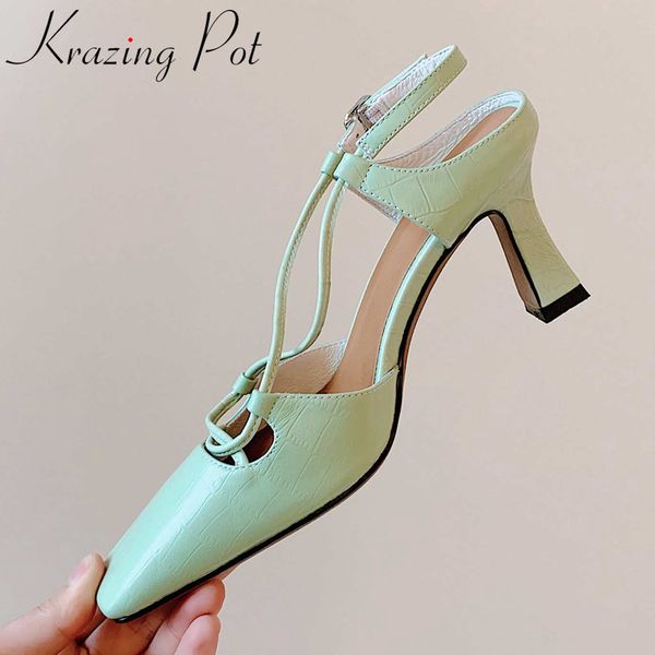 krazing pot genuine leather square toe high heels korean street style beauty lady shallow buckle strap summer brand sandals l08, Black
krazing pot genuine leather square toe high heels korean street style beauty lady shallow buckle strap summer brand sandals l08, Black