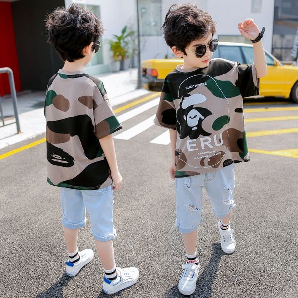 mvpat boy's t-shirt camouflage 2020 tong t xu new korean casual medium and large summer clothes children's fashionable children�, Blue
mvpat boy's t-shirt camouflage 2020 tong t xu new korean casual medium and large summer clothes children's fashionable children�, Blue