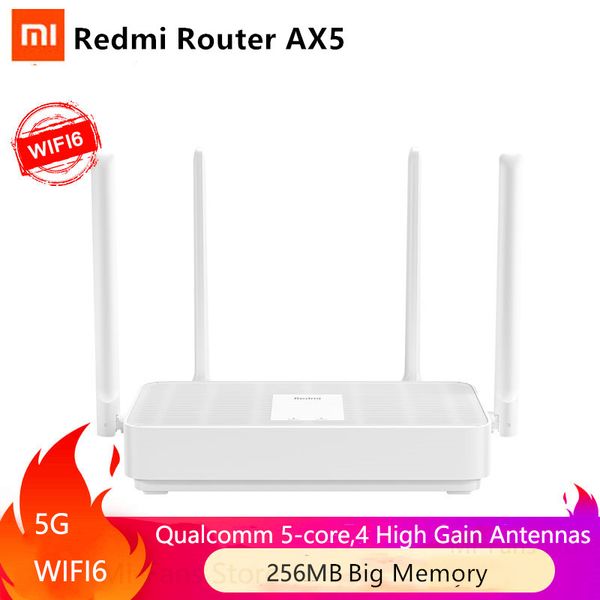 new xiaomi redmi router ax5 wifi 6 1800 5-core 256m memory mesh home iot 4 signal amplifier 2.4g 5ghz both 2 dual-band ofdma 
new xiaomi redmi router ax5 wifi 6 1800 5-core 256m memory mesh home iot 4 signal amplifier 2.4g 5ghz both 2 dual-band ofdma