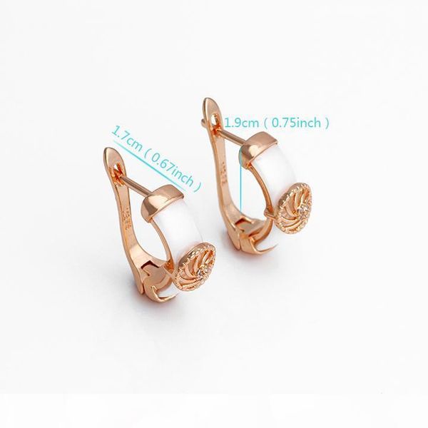 r new fashion 18 k fine gold gf cz 925 jewelry charm white nice ceramic stud earring geometric vortex simple design for women, Golden;silver
r new fashion 18 k fine gold gf cz 925 jewelry charm white nice ceramic stud earring geometric vortex simple design for women, Golden;silver