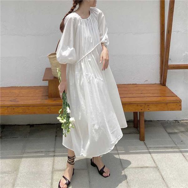 2020 women summer vintage white loose waistline long dress back bandage large hem draped midi sundress, Black;gray
2020 women summer vintage white loose waistline long dress back bandage large hem draped midi sundress, Black;gray