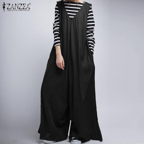 women's jumpsuits & rompers zanzea 2021 summer kaftan wide leg overalls casual tank female v neck playsuits plus size trousers, Black;white
women's jumpsuits & rompers zanzea 2021 summer kaftan wide leg overalls casual tank female v neck playsuits plus size trousers, Black;white