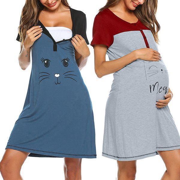maternity dress women cartoon print short sleeve nightdress cotton pregnant casual clothes breastfeeding maternity dress xs-xxl, White
maternity dress women cartoon print short sleeve nightdress cotton pregnant casual clothes breastfeeding maternity dress xs-xxl, White