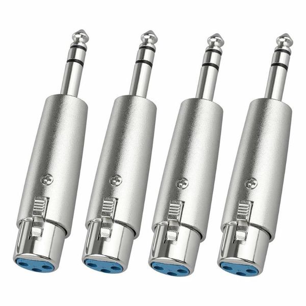 4pcs1/4" 6.5mm male plug to xlr female 3 pin socket mono audio adapters microphone adapter 6.35 to rca connnector trs adapter car
4pcs1/4" 6.5mm male plug to xlr female 3 pin socket mono audio adapters microphone adapter 6.35 to rca connnector trs adapter car