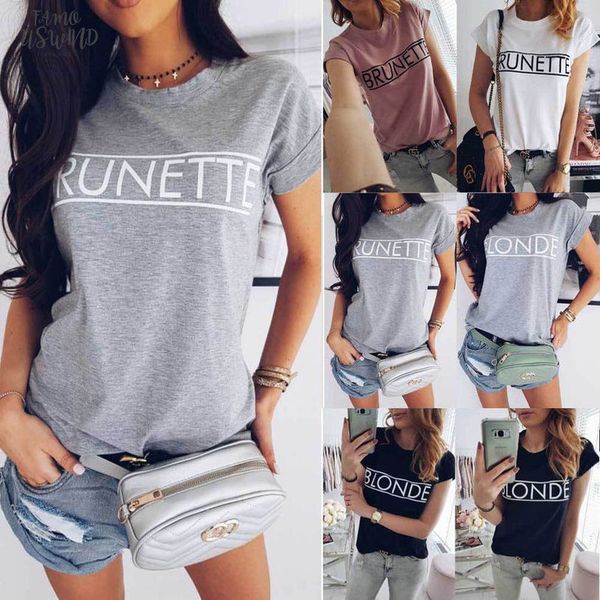2020 womens summer t shirts letter loose short sleeve fashion casual t shirts tee brunette blond, White
2020 womens summer t shirts letter loose short sleeve fashion casual t shirts tee brunette blond, White