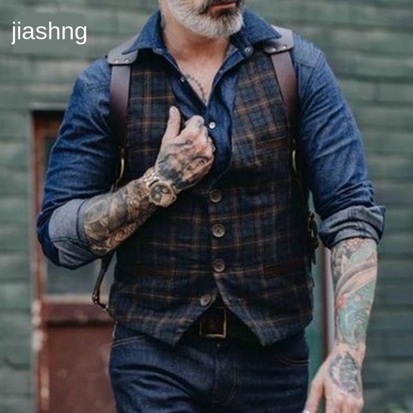 57erv 2020 autumn and winter new british style plaid vest for men 2020 autumn and winter new british style plaid vest for waistcoat waistcoa, Black;white
57erv 2020 autumn and winter new british style plaid vest for men 2020 autumn and winter new british style plaid vest for waistcoat waistcoa, Black;white