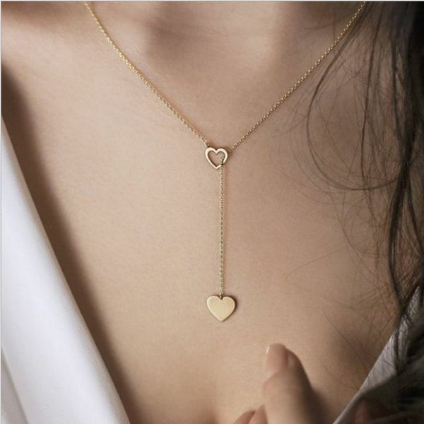 y shape necklace heart pendant through hollow-carved heart silver gold color plated with metal chain women party accessory
y shape necklace heart pendant through hollow-carved heart silver gold color plated with metal chain women party accessory