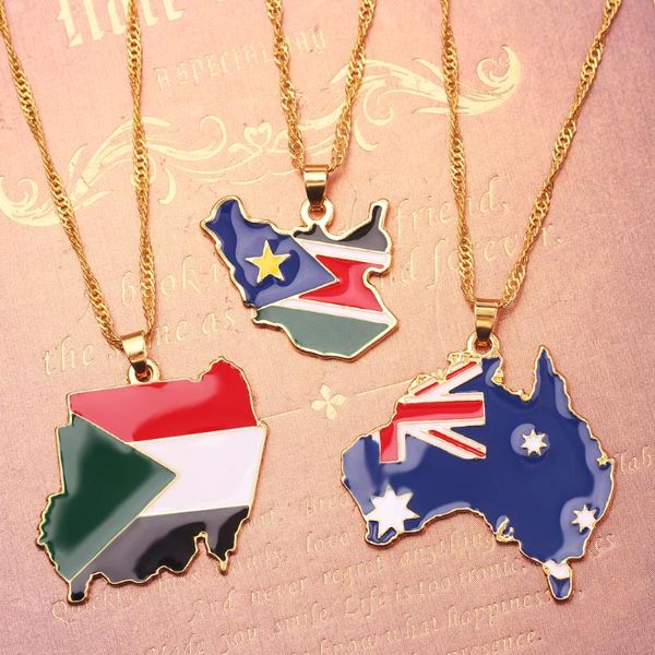 national flag pattern map pendant necklace south sudan australian metal necklace jewelry gifts for men women, Silver
national flag pattern map pendant necklace south sudan australian metal necklace jewelry gifts for men women, Silver