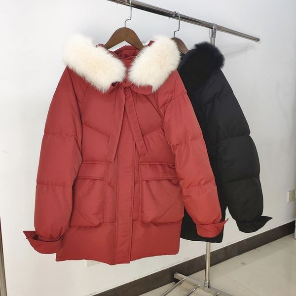 oqjsh 2020 coat down jacket winter new korean style down jacket women's mid-length thickened loose large fur collar fashionable christm, Black
oqjsh 2020 coat down jacket winter new korean style down jacket women's mid-length thickened loose large fur collar fashionable christm, Black