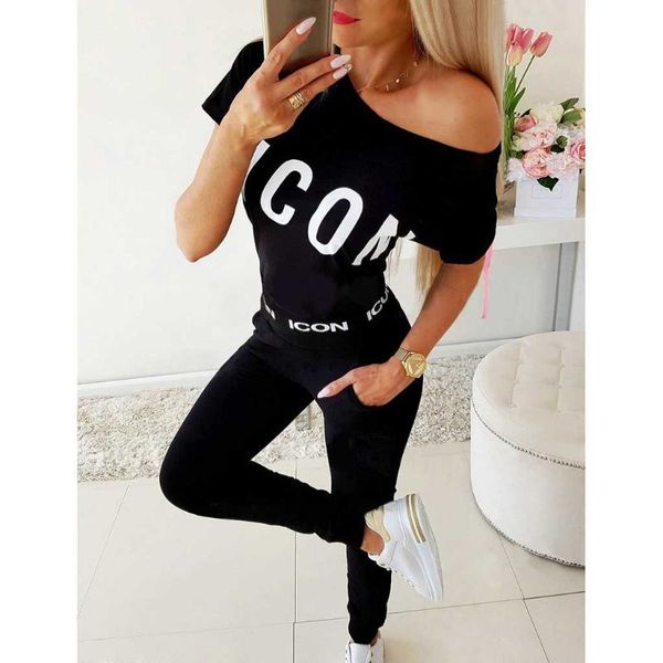 women's letter printing drawstring casual tracksuits summer two-piece long pants sports suits leisure and comfortable #3, White;black
women's letter printing drawstring casual tracksuits summer two-piece long pants sports suits leisure and comfortable #3, White;black