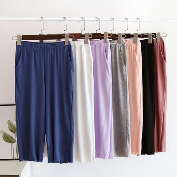 sleeping pants female spring summer cropped trousers modal thread casual wide leg pants large size home pant women lounge wear, Black;red
sleeping pants female spring summer cropped trousers modal thread casual wide leg pants large size home pant women lounge wear, Black;red