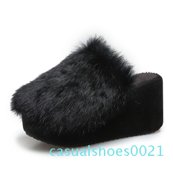 2020 winter new casual wild thick bottom warm cotton slippers word plus velvet slope with female slippers c21, Black
2020 winter new casual wild thick bottom warm cotton slippers word plus velvet slope with female slippers c21, Black
