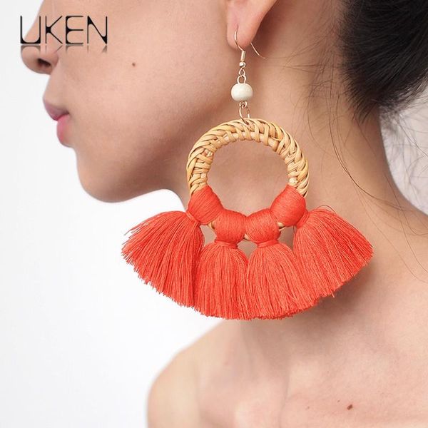 bohemian big circular straw rattan earrings for women ethnic tassels earrings statement drop dangle earring beach jewelry uken, Silver
bohemian big circular straw rattan earrings for women ethnic tassels earrings statement drop dangle earring beach jewelry uken, Silver
