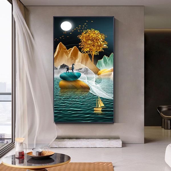 Modern Abstract Landscape Art Line Porch Mural Decoration Canvas Painting Wall Pictures for Living Room Home Decor (No Frame)
Modern Abstract Landscape Art Line Porch Mural Decoration Canvas Painting Wall Pictures for Living Room Home Decor (No Frame)