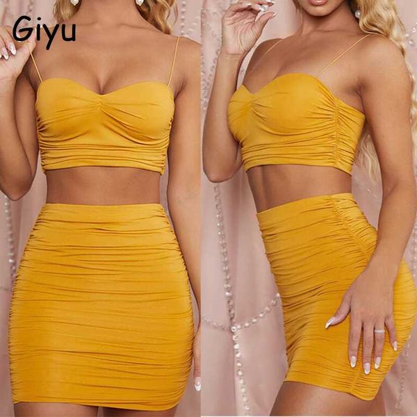 giyu two piece set summer women ruch bodycon club party skirt sets elegant sphagetti strap sleeveless backless 2 piece set, White
giyu two piece set summer women ruch bodycon club party skirt sets elegant sphagetti strap sleeveless backless 2 piece set, White