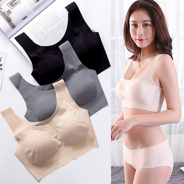 women seamless thin push up vest bras underwear wire soft comfortable sleep plus size solid color bras, Red;black
women seamless thin push up vest bras underwear wire soft comfortable sleep plus size solid color bras, Red;black
