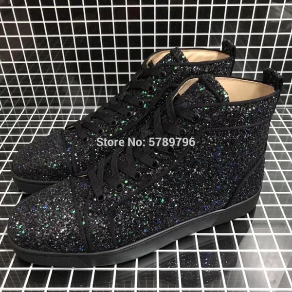 high red bottom black glitter leather sports shoes men casual flat loafers no rivets toecap runway sneakers couple models
high red bottom black glitter leather sports shoes men casual flat loafers no rivets toecap runway sneakers couple models