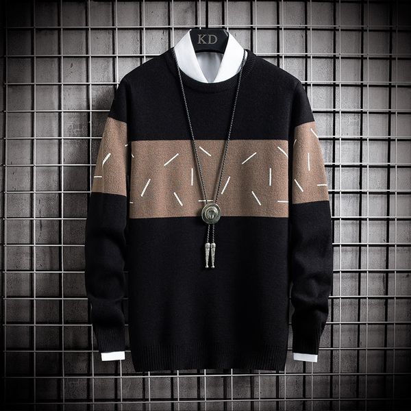 men's sweaters men knit winter clothes warm casual korean style streetwear mens all-match loose soft o-neck long sleeve, White;black
men's sweaters men knit winter clothes warm casual korean style streetwear mens all-match loose soft o-neck long sleeve, White;black