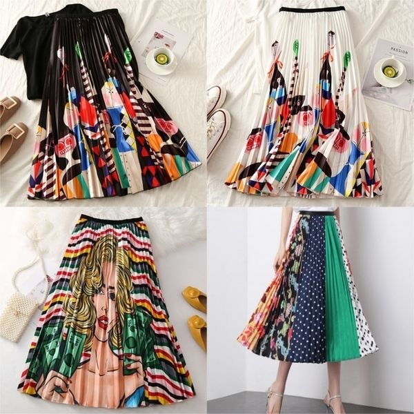 2020 summer women long pleated skirt plus size cartoon print white black pleated skirt elastic casual high waist skirt
2020 summer women long pleated skirt plus size cartoon print white black pleated skirt elastic casual high waist skirt